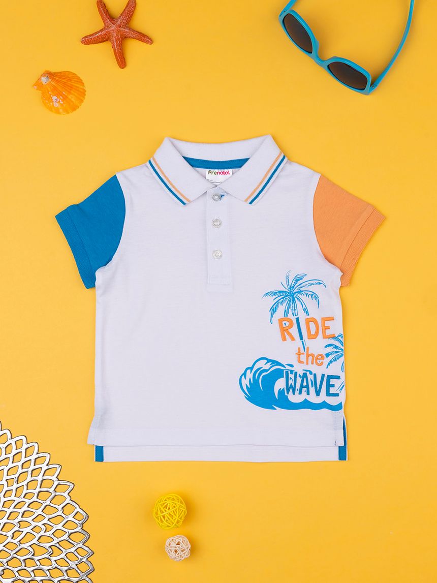 Polo bimbo maniche corte "surf"