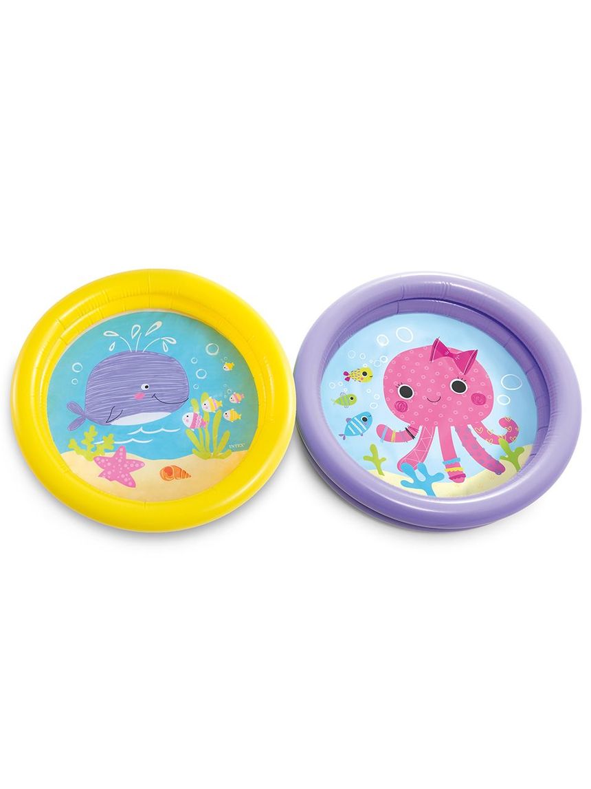 Piscina baby fondo animaletti - colori assortiti - cm 61x15 i.36 - intex