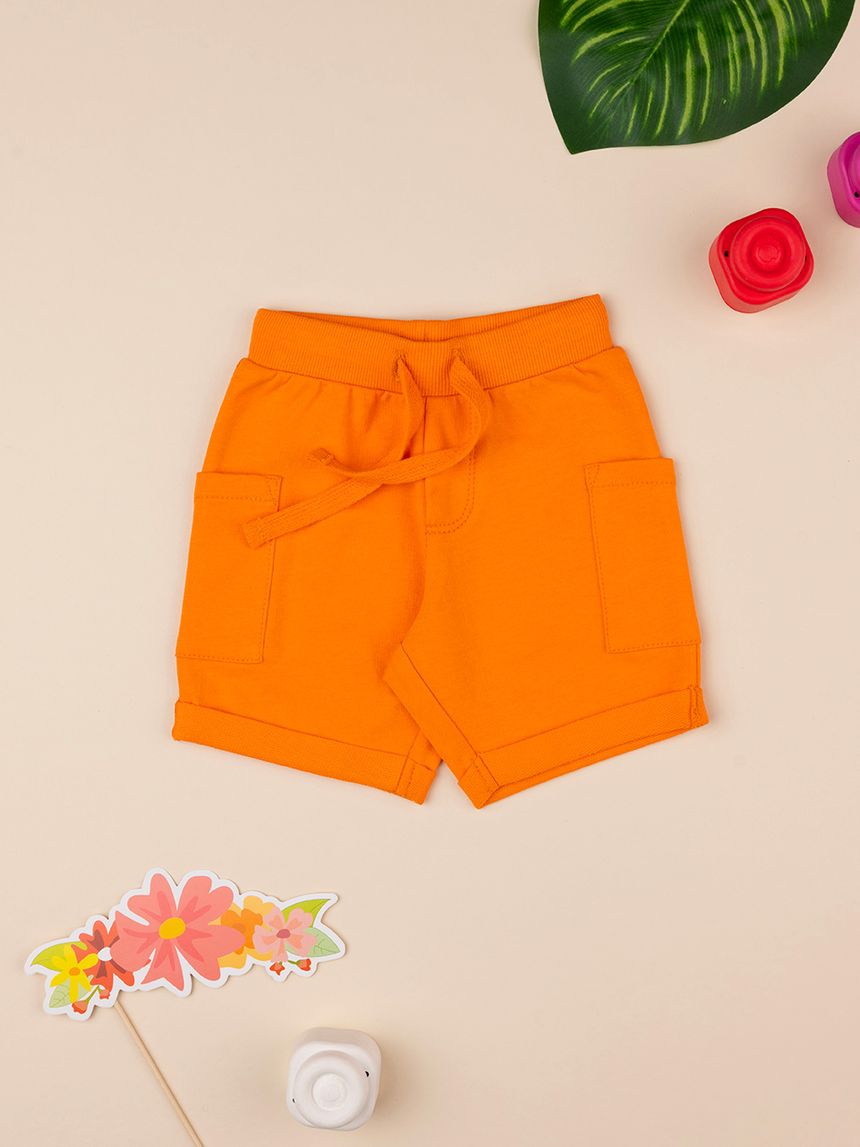 Shorts bimbo arancione