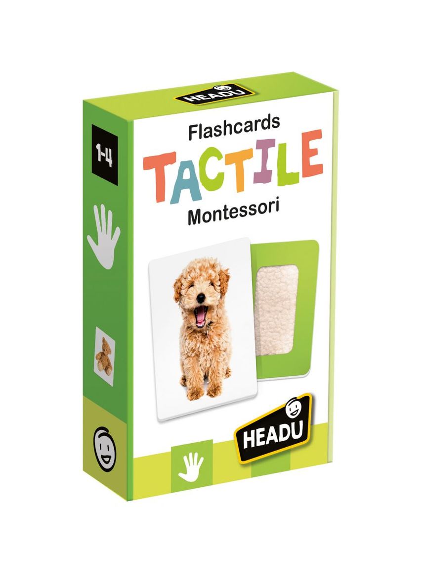 Flashcards tactile montessori. osserva tocca e senti! 1/4 anni - headu