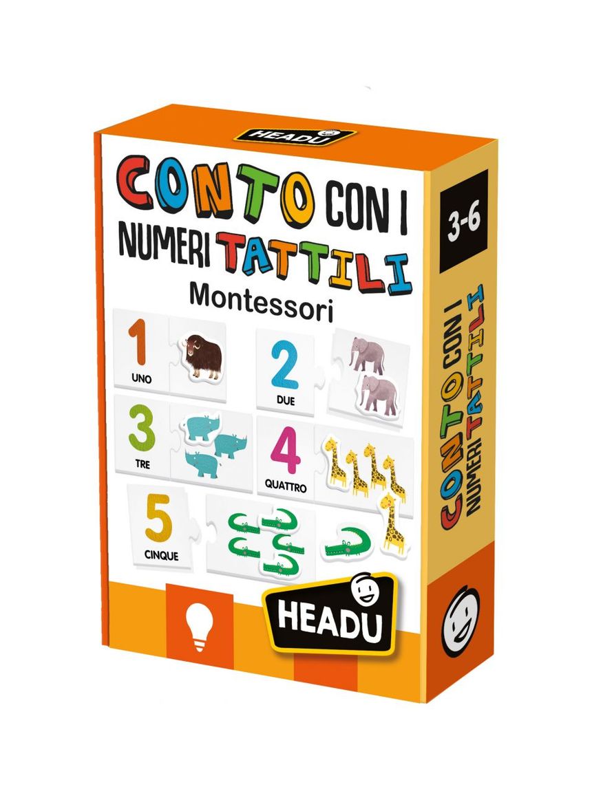 Conto con i numeri tattili montessori. tocca e scopri i numeri e le quantità! 3/6 anni - headu