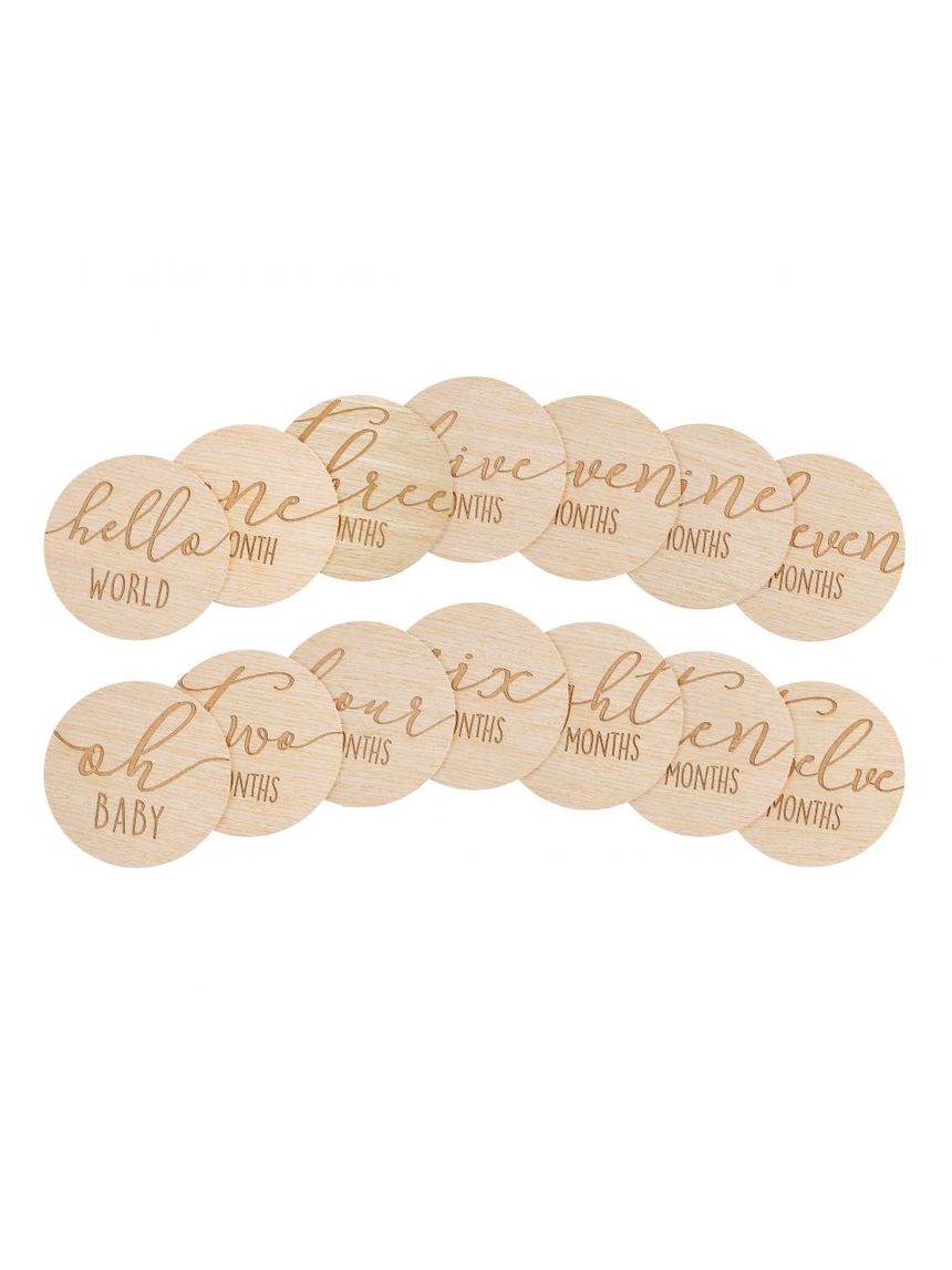 Milestone cards - 7 biglietti in legno per documentare la crescita del bambino  - pearhead