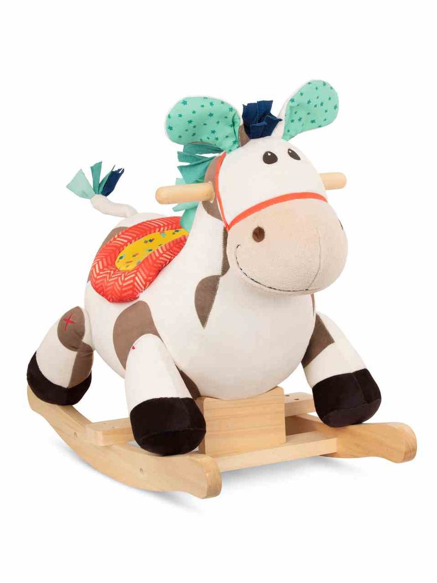 Rodeo rocker - pony a dondolo in legno 18+ mesi - b. toys