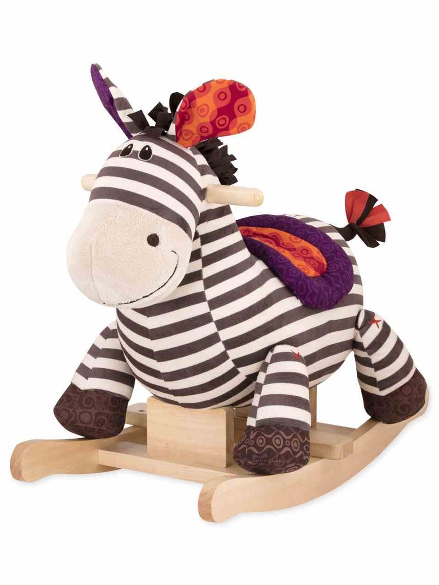 Rocking zebra - dondolo in legno 18+ mesi - b.toys