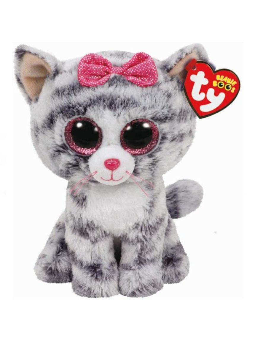 Kiki la gattina con gli occhi rosa scintillanti - peluche 15 cm - ty beanie boos