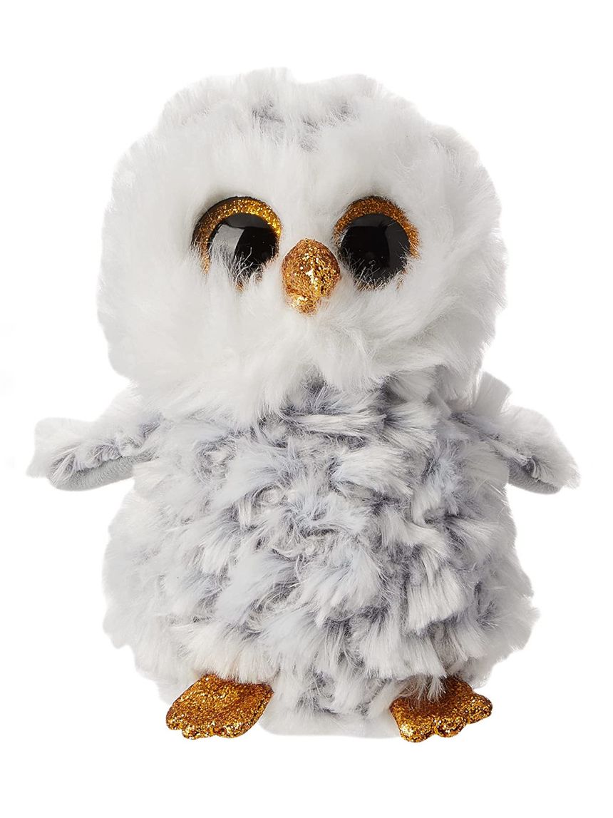 Owlette la gufetta con gli occhi dorati scintillanti - peluche 15 cm - ty beanie boos