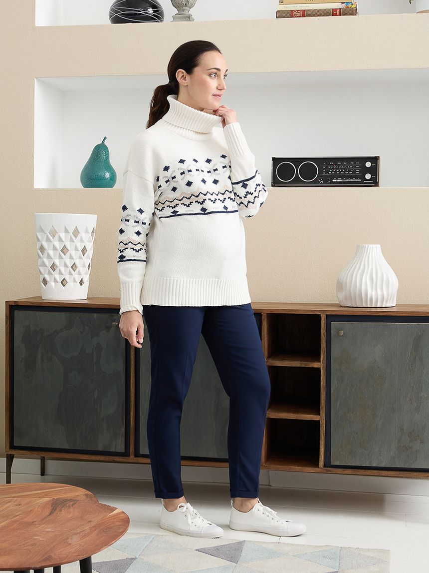 Maglione premaman con collo alto