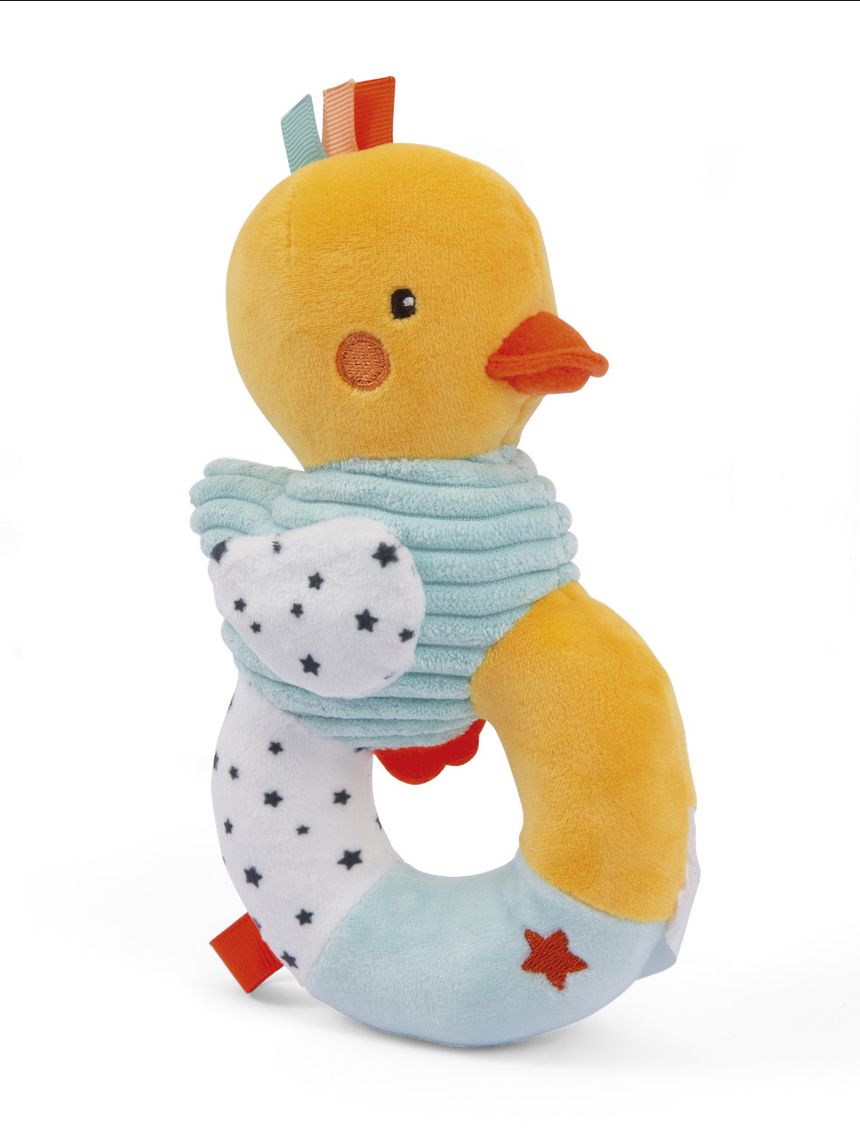 Sonaglino anello soft paperella ducky - soft toys