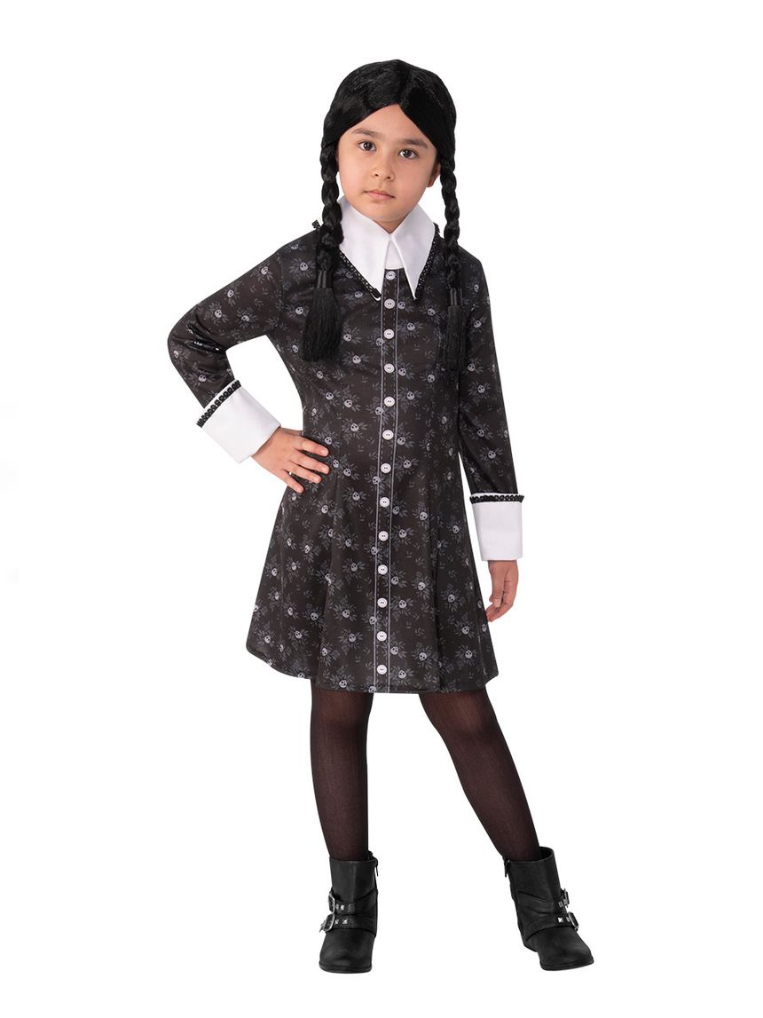 Costume mercoledì addams da bambina 3/4 anni - rubie's