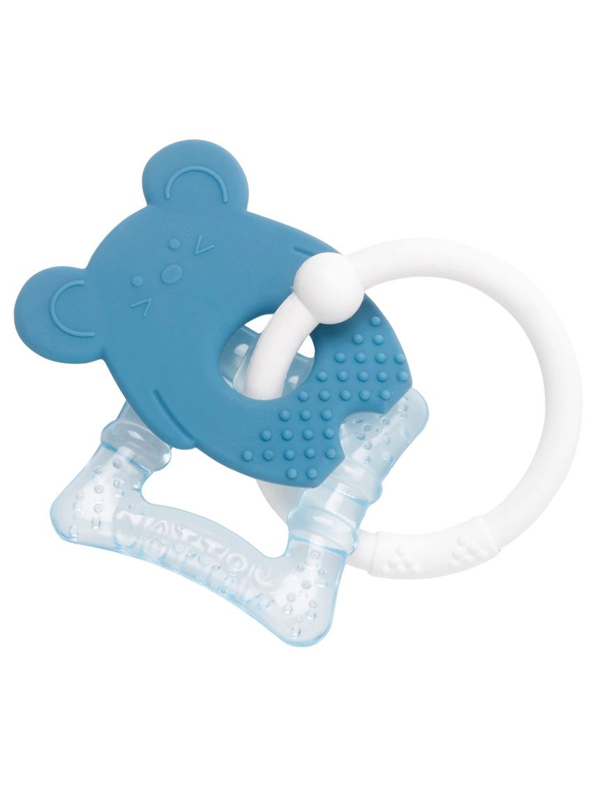 Sonaglio dentizione in silicone azzurro con gel rinfrescante 10 cm - nattou