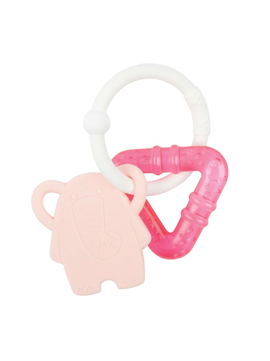 Sonaglio dentizione in silicone rosa con gel rinfrescante 10 cm - nattou