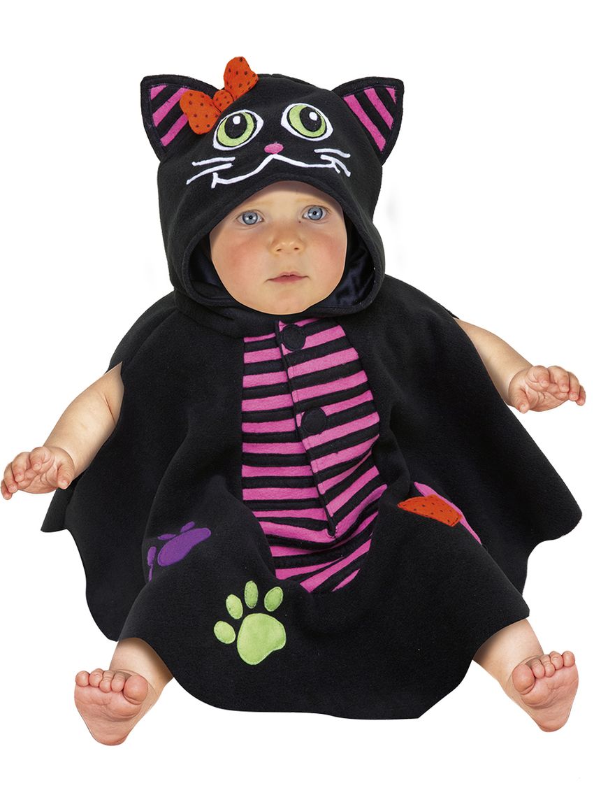 Mantellina gattina nera baby 9-18 mesi - carnaval queen