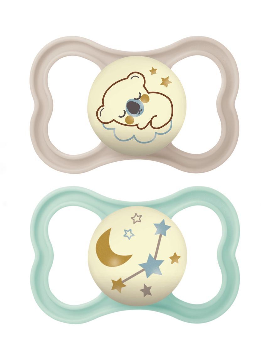 2 succhietti air night 6+ in silicone - colore neutro - mam