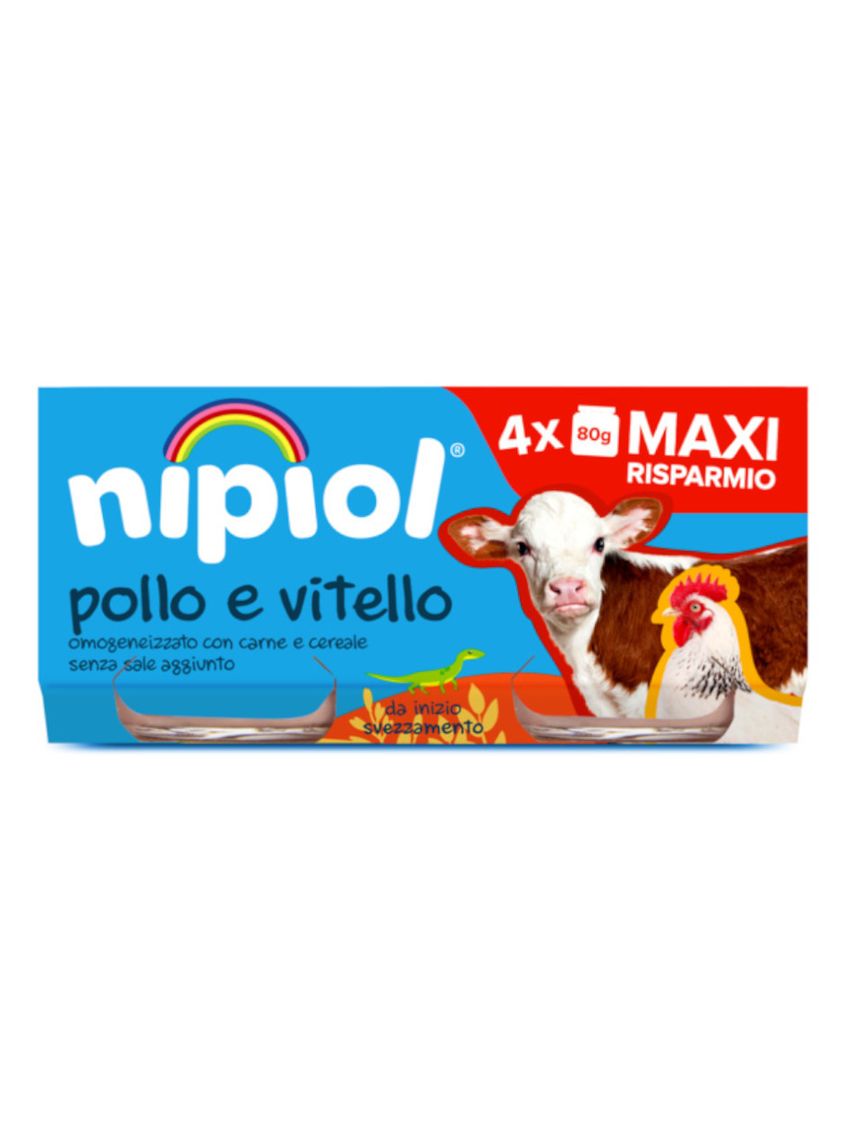 Nipiol - omogeneizzato pollo/vitello 4x80gr
