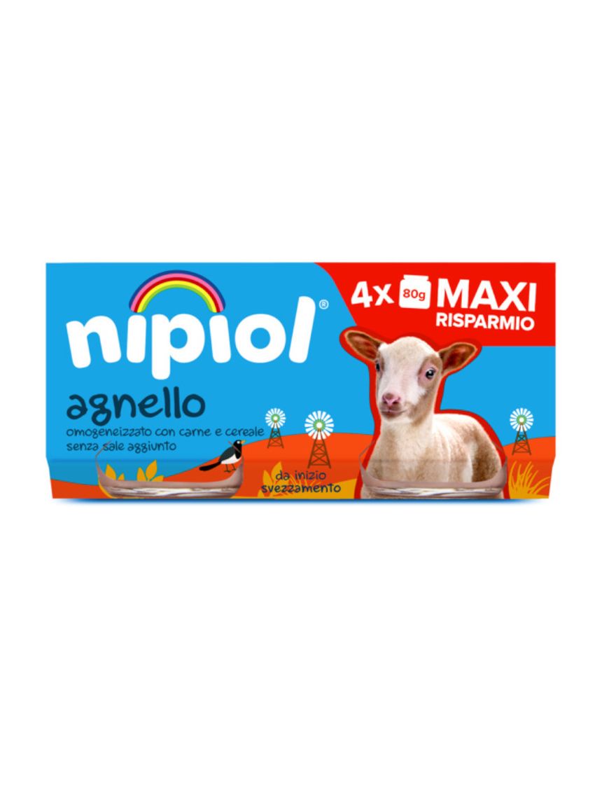 Nipiol - omogeneizzato agnello 4x80 gr