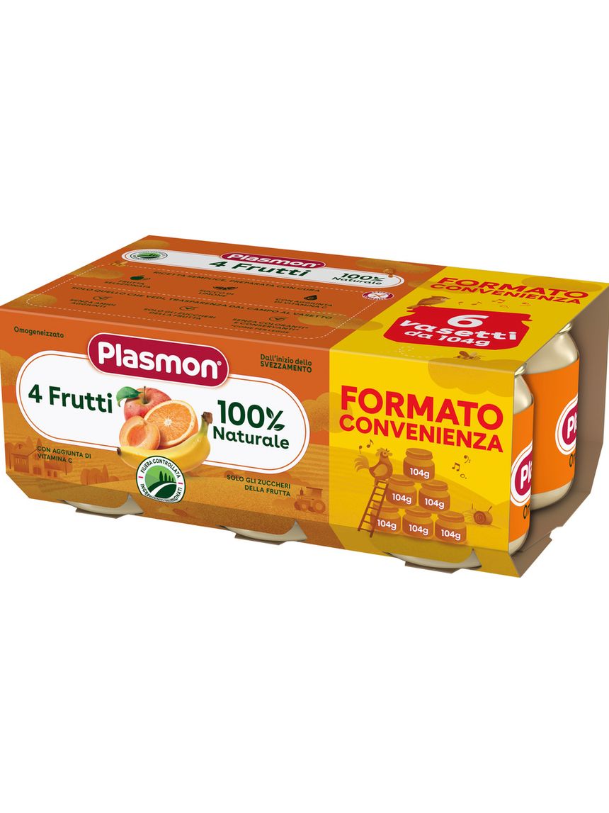 Plasmon - omogeneizzato 4 frutti 6x104g