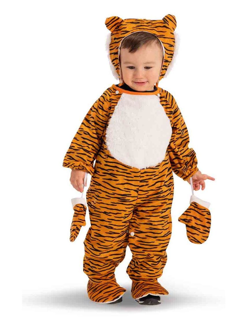 Tutina tigrotto in pelliccetta con cappuccio e guanti - carnival toys