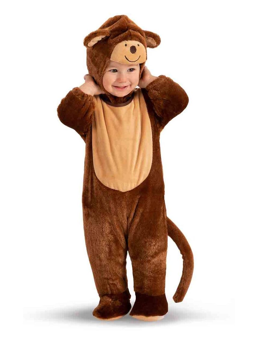 Tutina scimmietta in pelliccetta con cappuccio - carnival toys