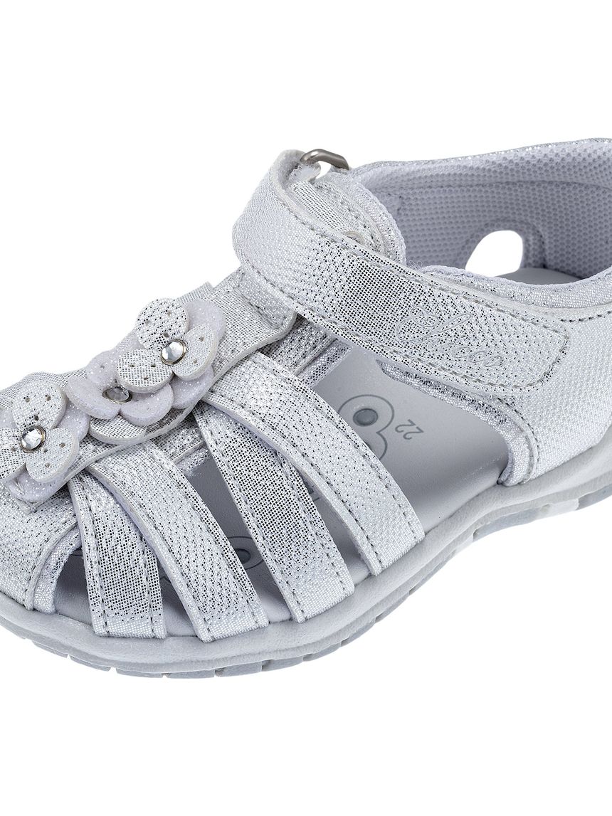 Sandalo flavia bianca applicazione fiori