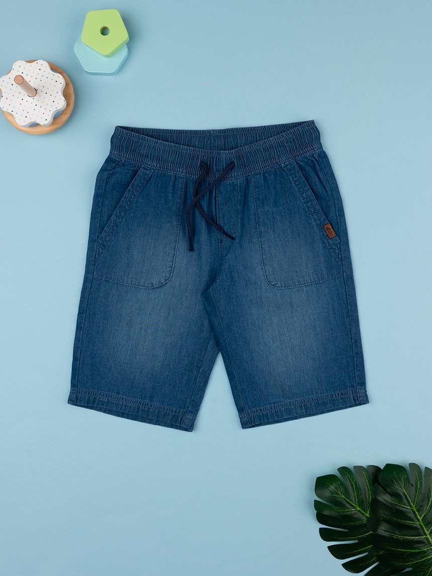 Shorts bambino chambray