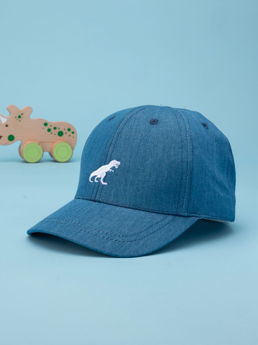 Cappello baseball denim bimbo con ricamo