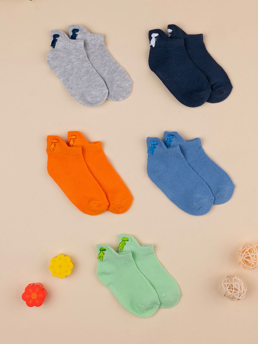 Pack 5 calze bimbo con ricamo