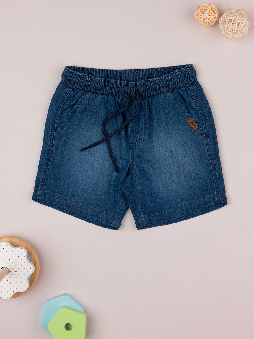 Bermuda bimbo oeko-tex chambray scuro