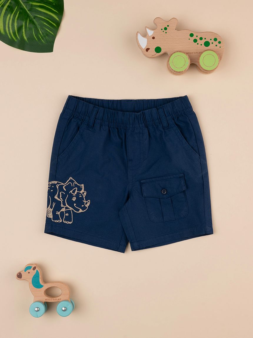 Bermuda popeline bimbo blu