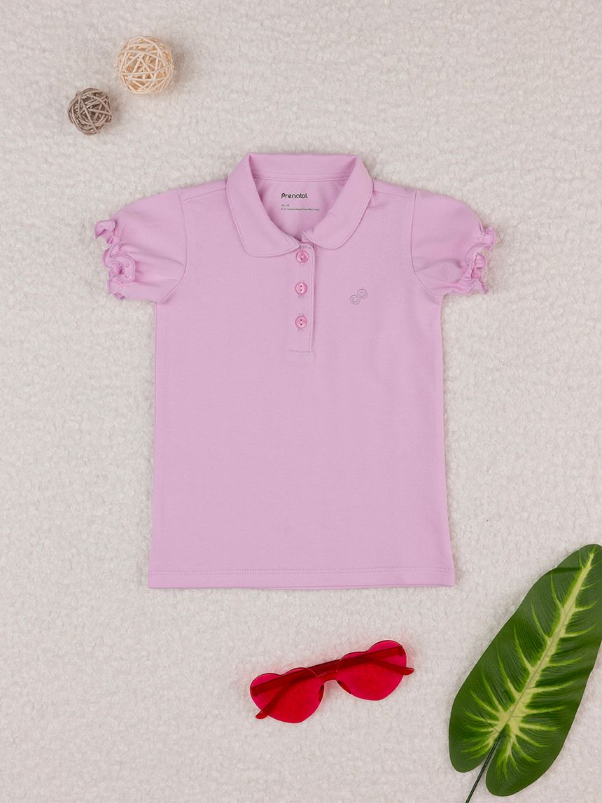 Polo rosa bambina