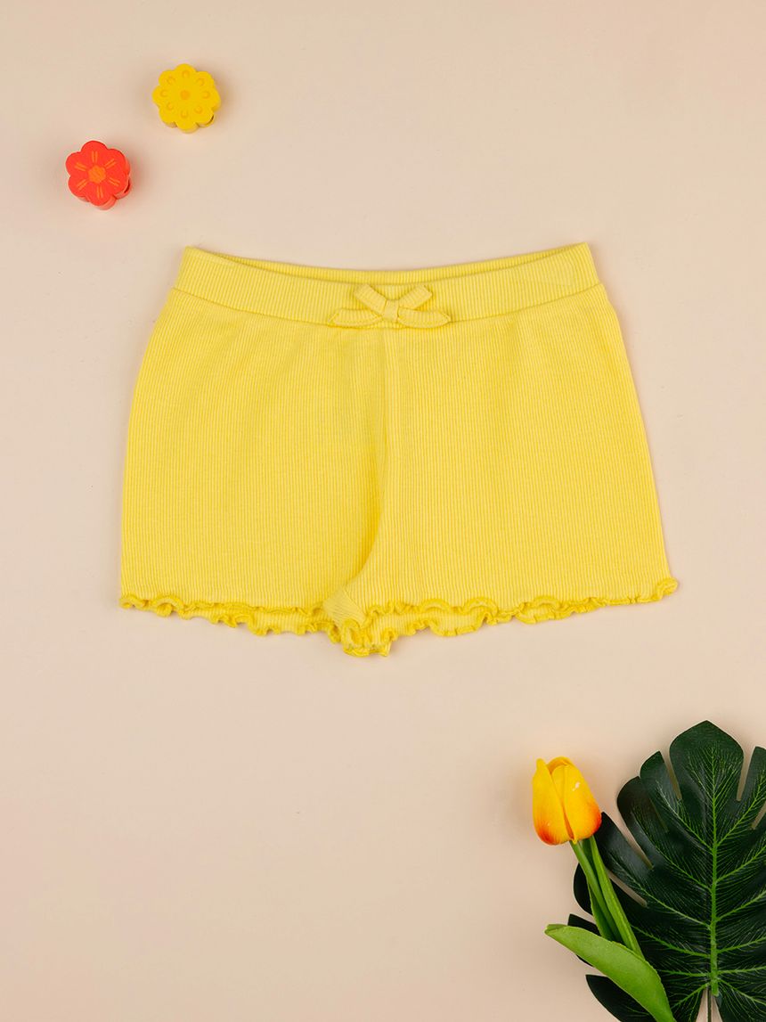 Shorts bimba giallo