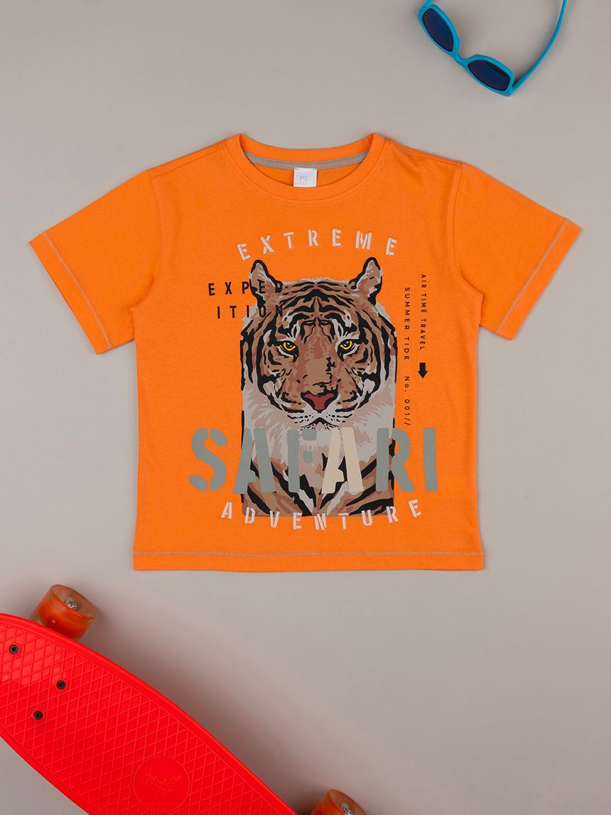 T-shirt jersey bimbo arancione