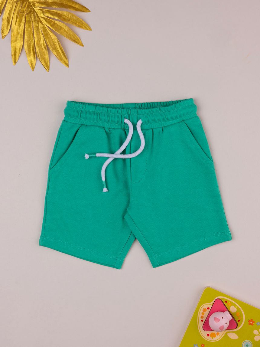 Bermuda french terry bimbo verde