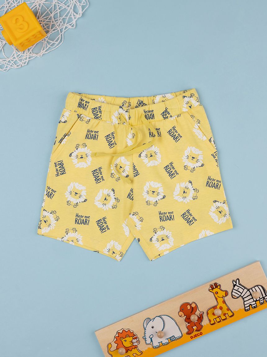 Bermuda jersey bimbo giallo
