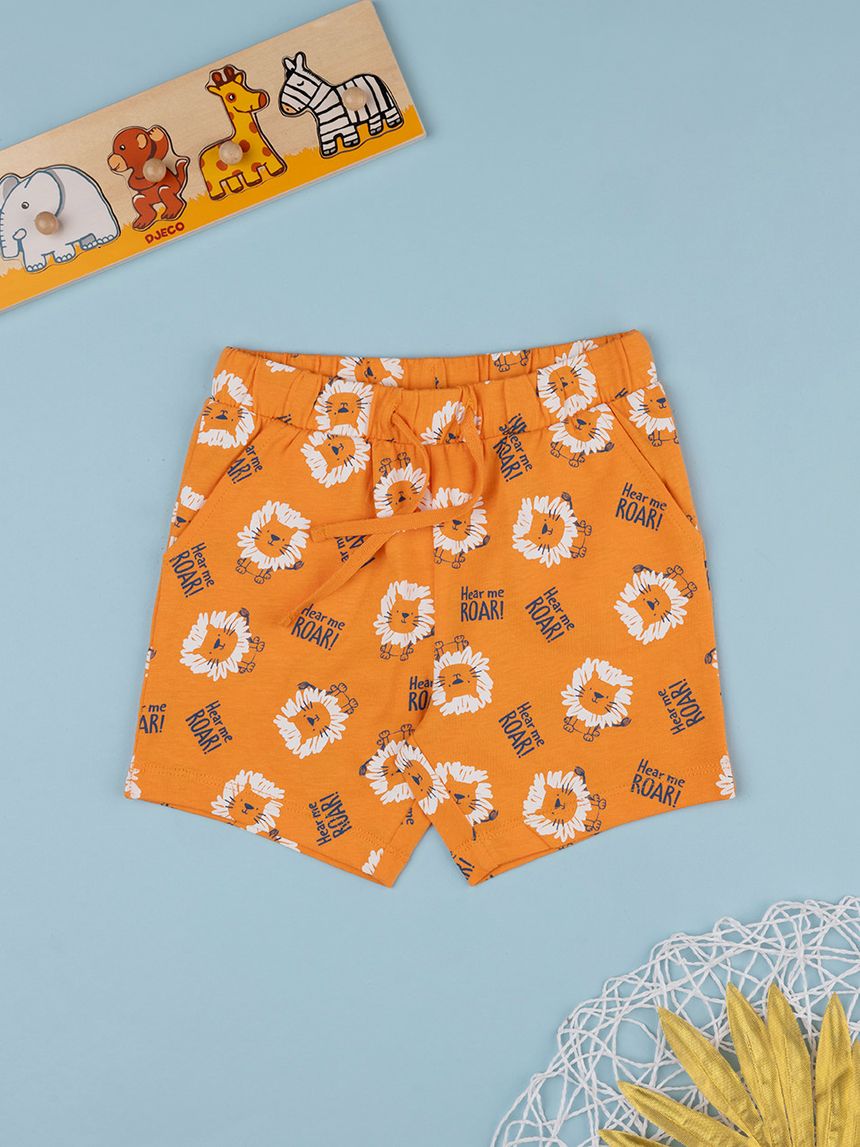 Bermuda jersey bimbo arancione