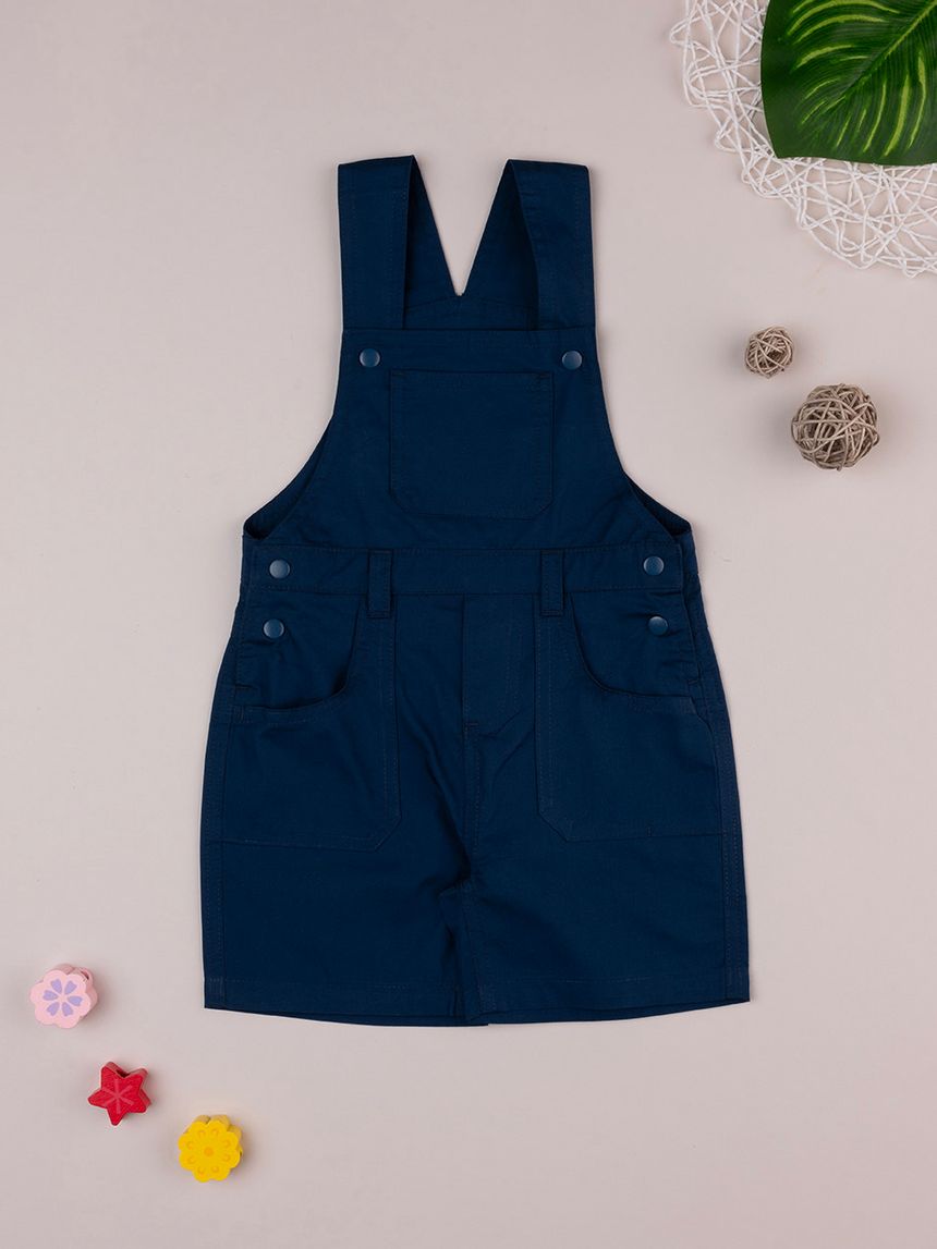 Salopette popeline bimbo blu