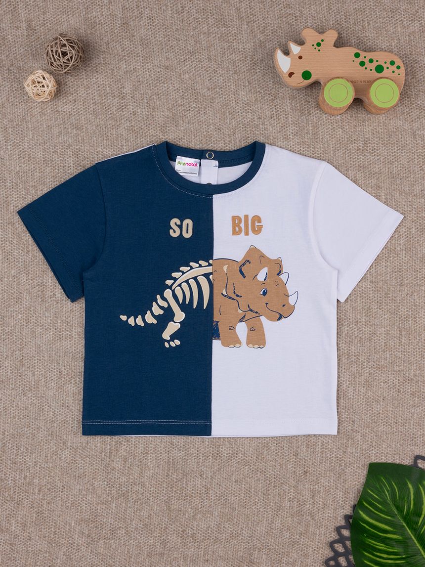 T-shirt bicolor bimbo dino