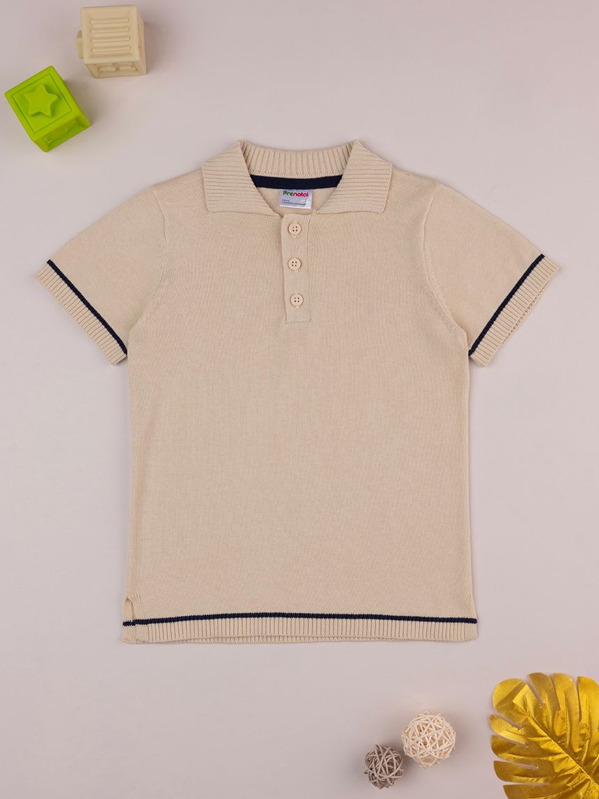 Polo beige bambino