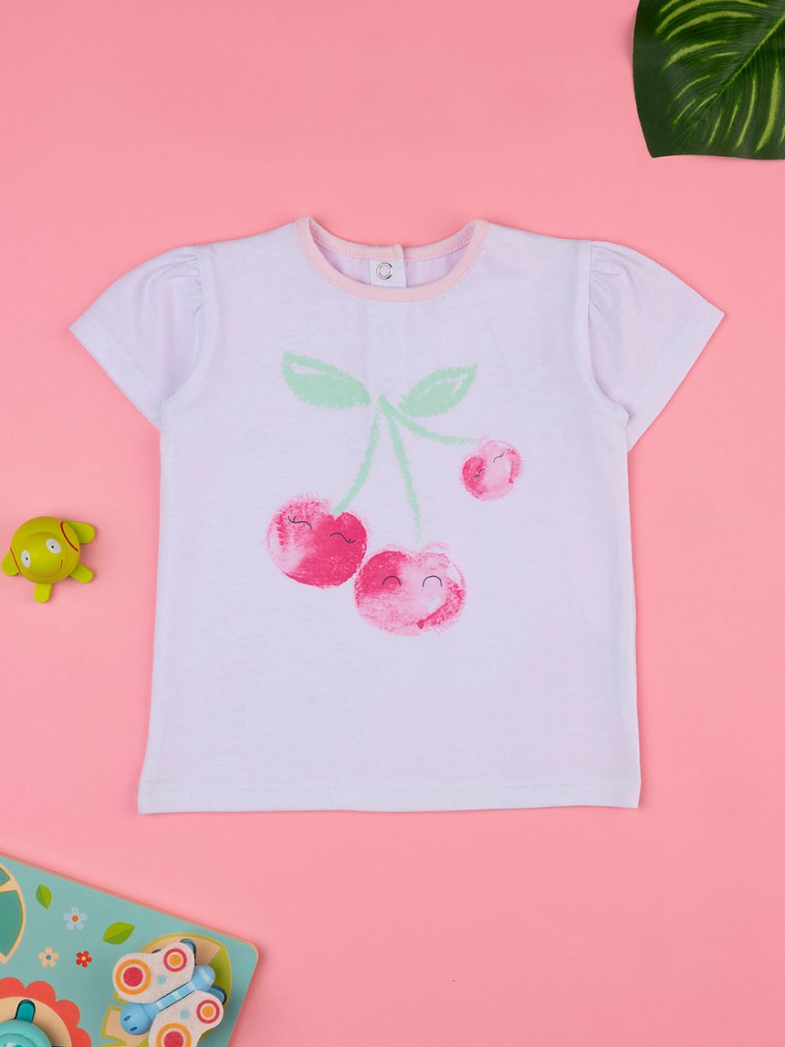 T-shirt bimba ciliegie