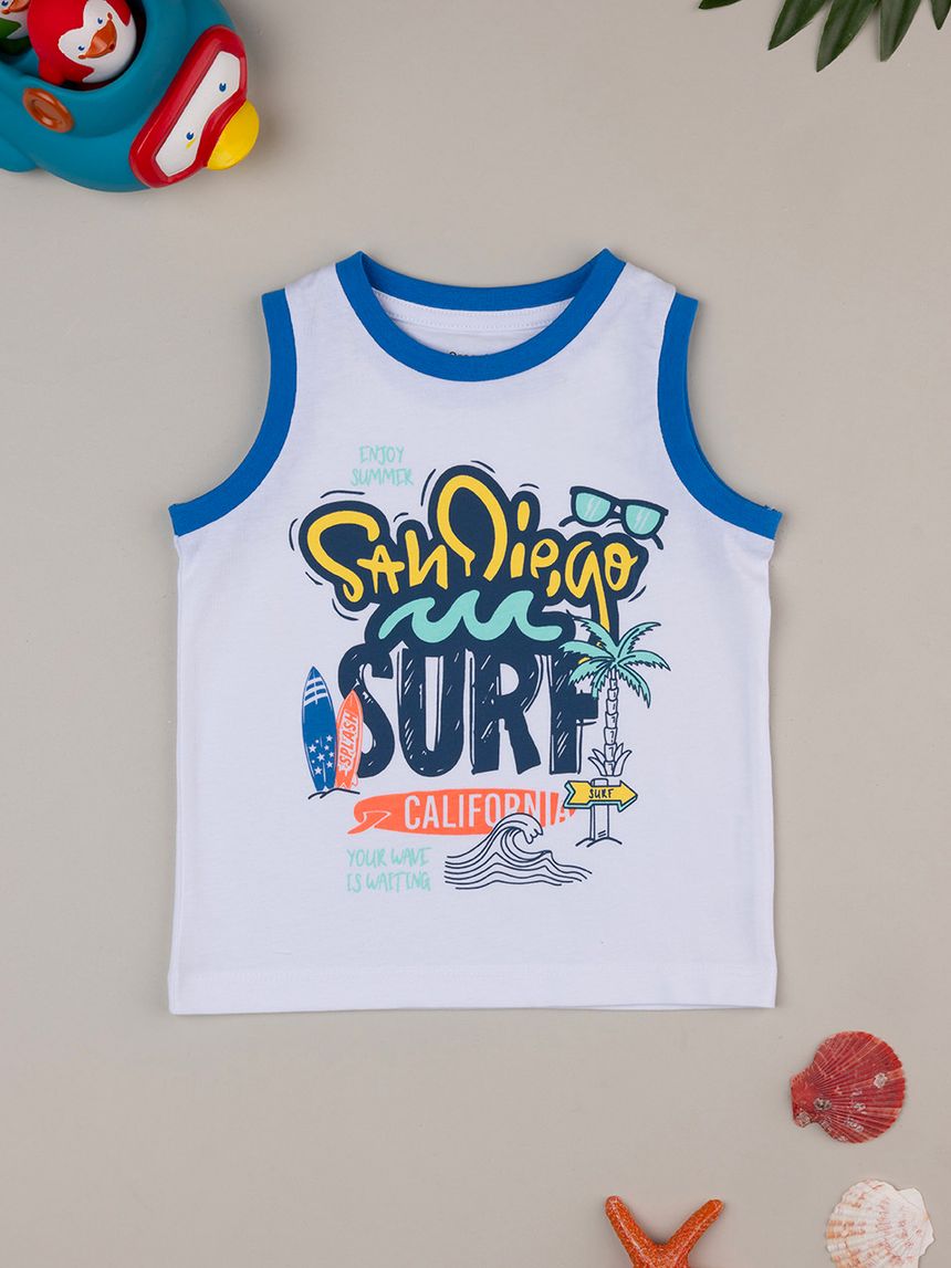 Canotta bimbo stampata