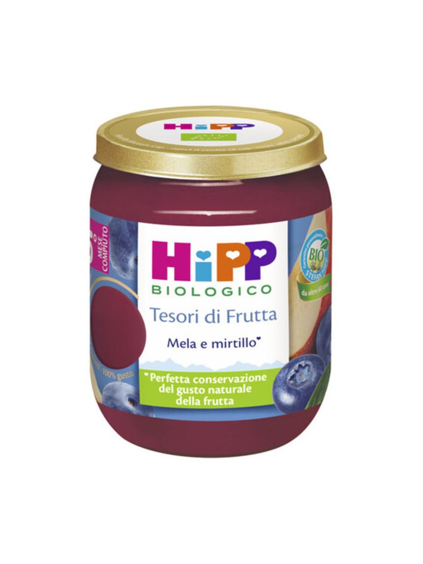 Omogeneizzato tesori di frutta mela e mirtillo 160 gr - hipp