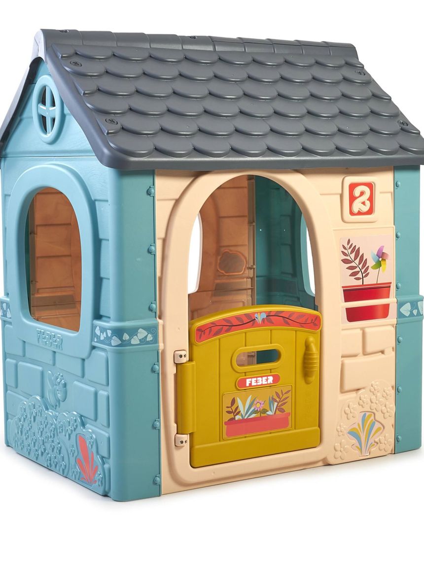 Casetta per bambini con porta apribile - colori pastello 2+ - feber