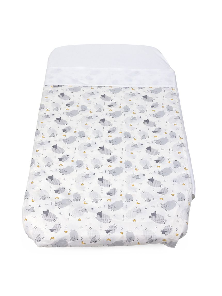Set lenzuola culla next2me forever up& down 2 pezzi grey sheep - chicco
