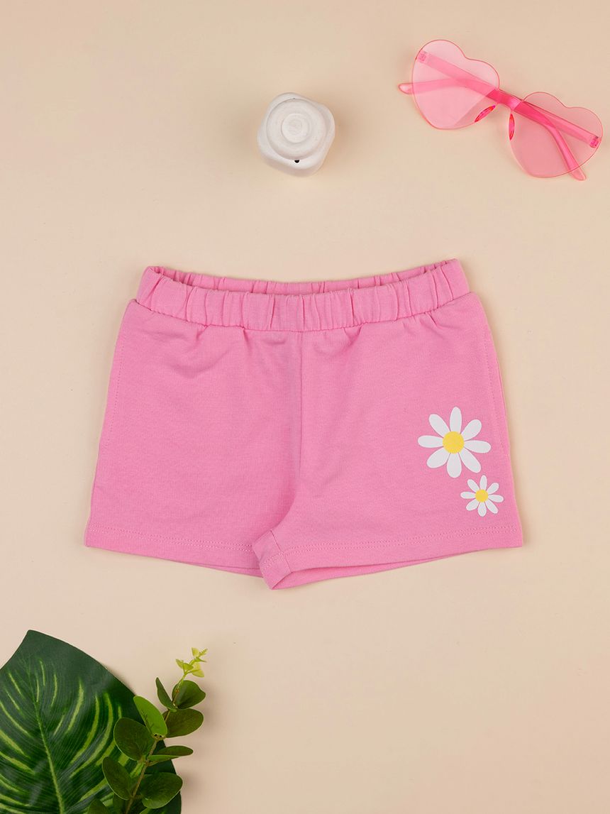Shorts bimba french terry rosa