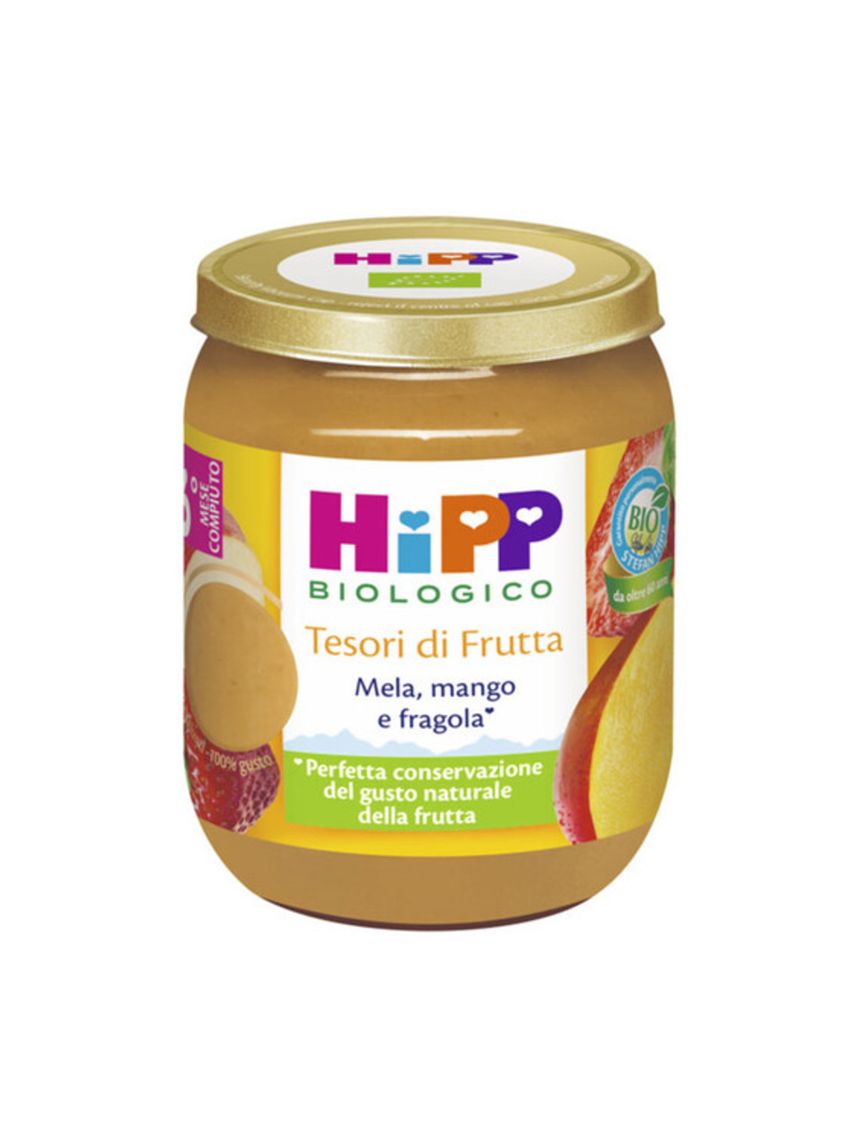 Omogeneizzato tesori di frutta mela mango e fragola 160 gr - hipp