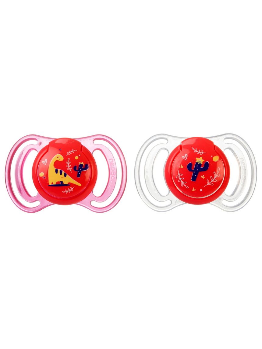 Succhietto anatomico silicone maxi 12m+ rosa 2 pezzi - neobaby