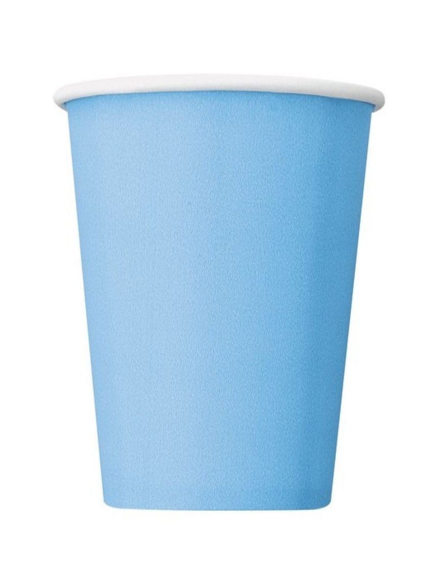 Bicchiere carta 266 ml - 14 pezzi - azzurro