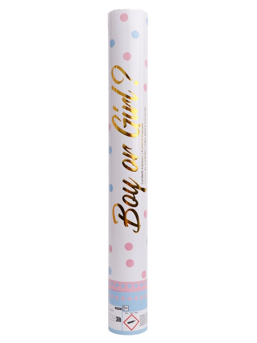 Spara coriandoli 40 cm - gender reveal - boy