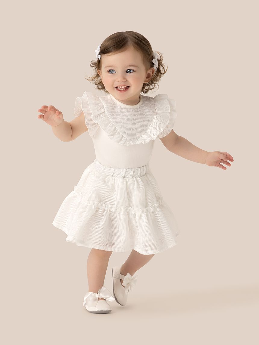 Set body/gonna bimba bianco