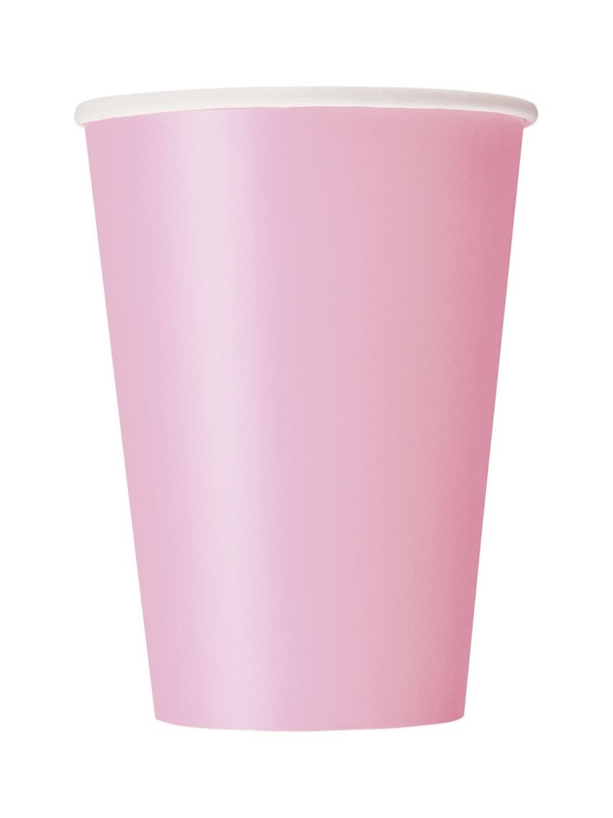 Bicchiere carta 266 ml -  14 pezzi -rosa pastello