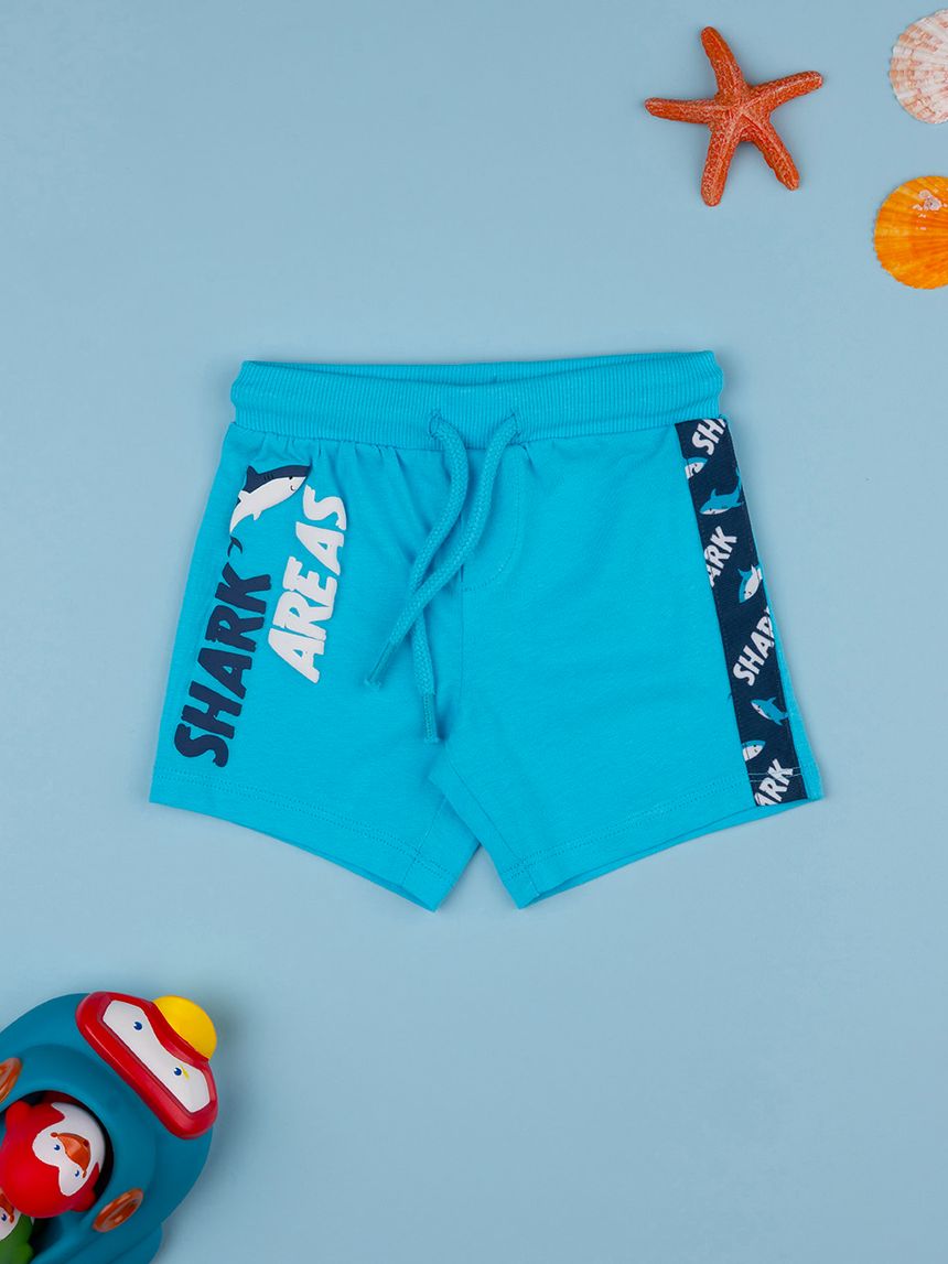 Shorts azzurro bimbo "shark"